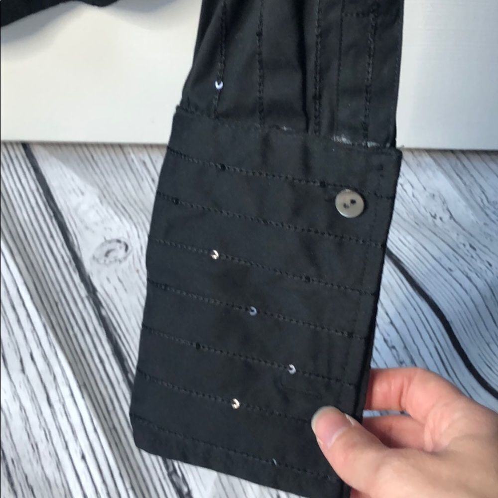 Lafayette 148 sequined button down top - 2 - Picture 4 of 8